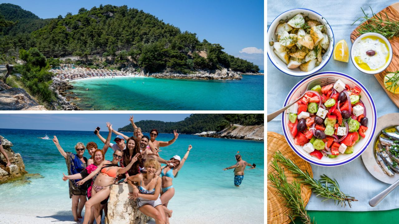 "Plaje turcoaz din Thassos si taverna greceasca - vacanta Thassos 2025 cu autocarul"
